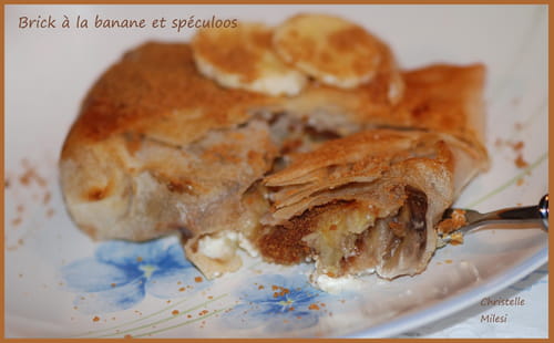 Brick à la banane et spéculoos