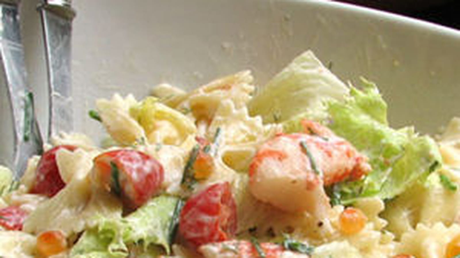 Salade de farfalles aux crevettes