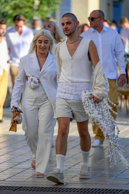 Louis Savary et une invitée le 27 août 2022