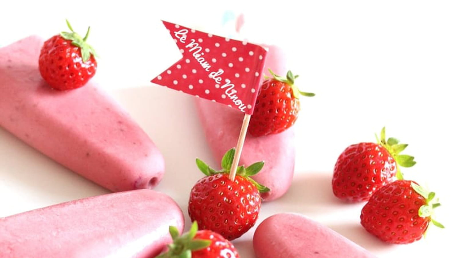 Popsicles fraises et coco