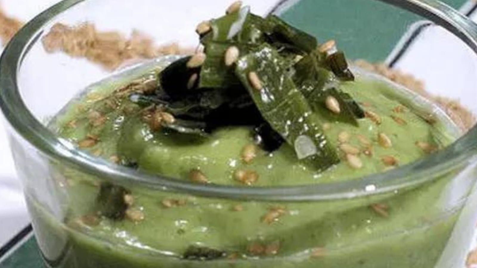 Velouté de courgettes au soja et au sésame