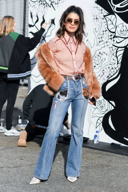 Camila Coelho, jean brodé