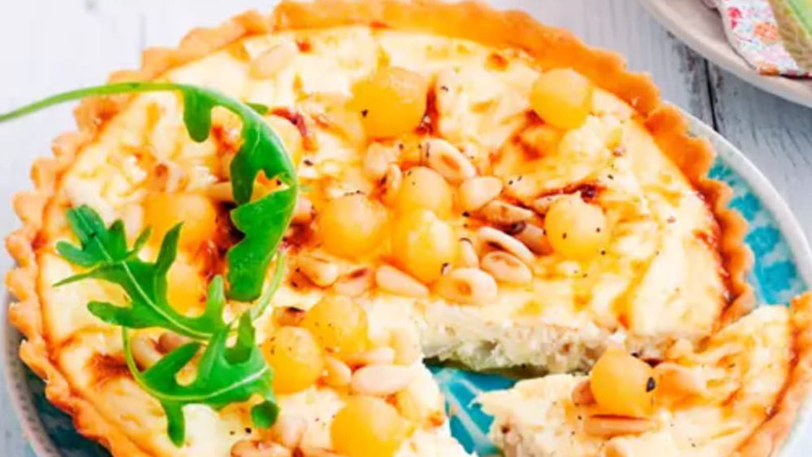 Tarte ricotta et melon
