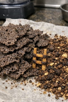 L'Escalier de Feu : le dessert au chocolat moléculaire du Chef Rodrigo Landa-Romero : Etape 4