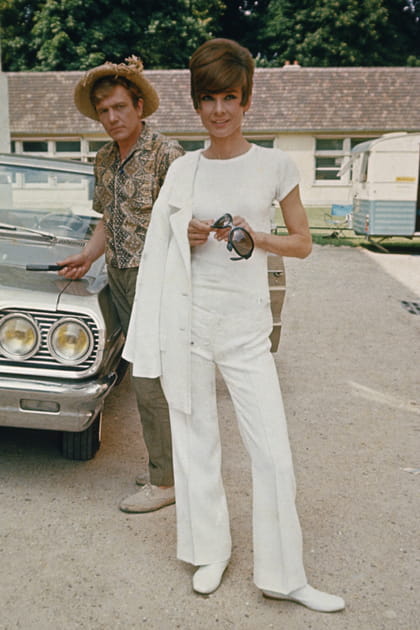 Audrey Hepburn en costume blanc