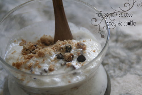 Mousse coco coeur cookie