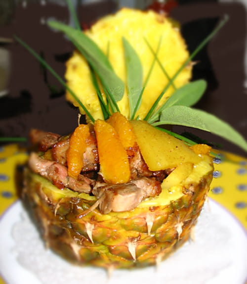 Magret de canard aux fruits et aux épices