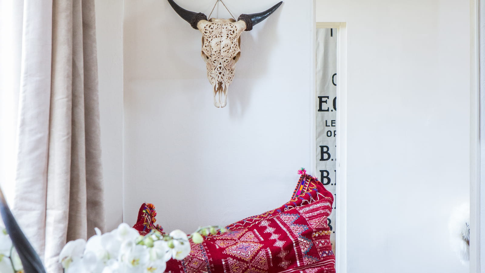 Coussin brodé