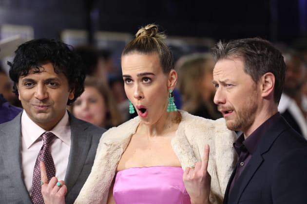 M. Night Shyamalan, Sarah Paulson et James Mc Avoy &agrave; l'avant-premi&egrave;re de "Glass"