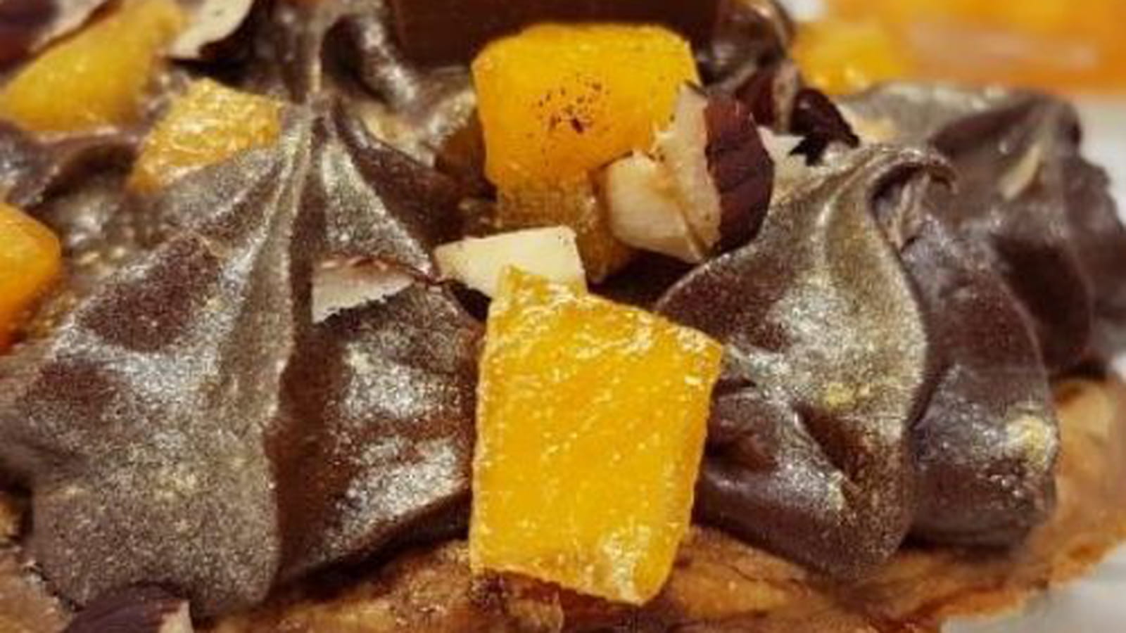 Tartelette chocolat et kaki