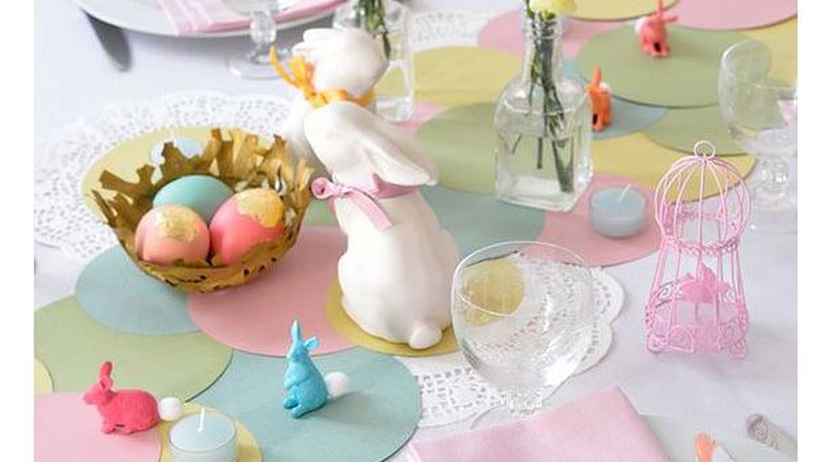 Table Pâques pastel 