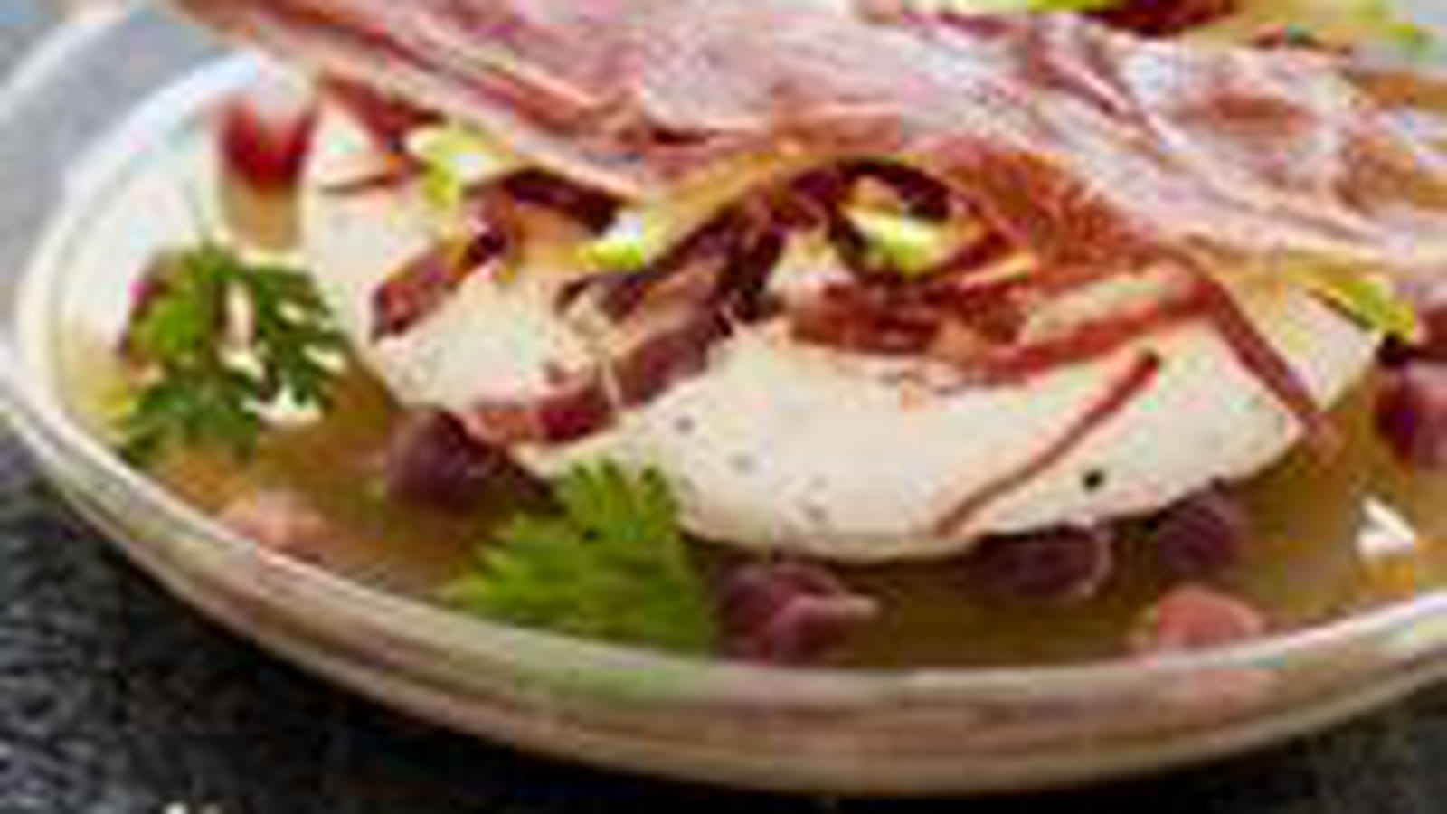 Croustillant de jambon, pomme Granny