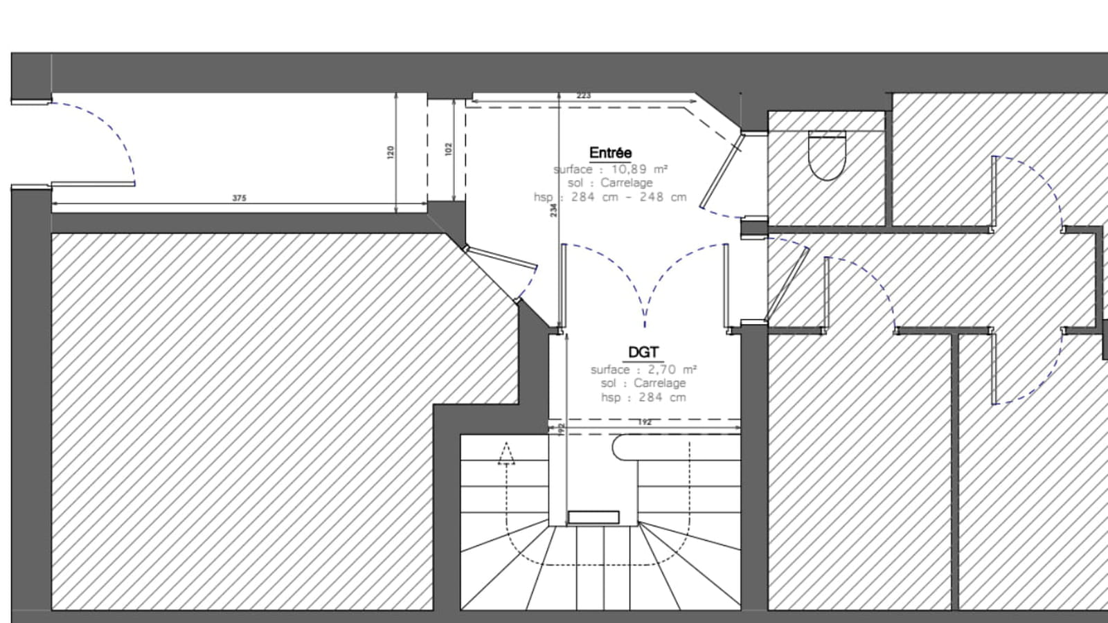 Plan rez-de-chaussée existant