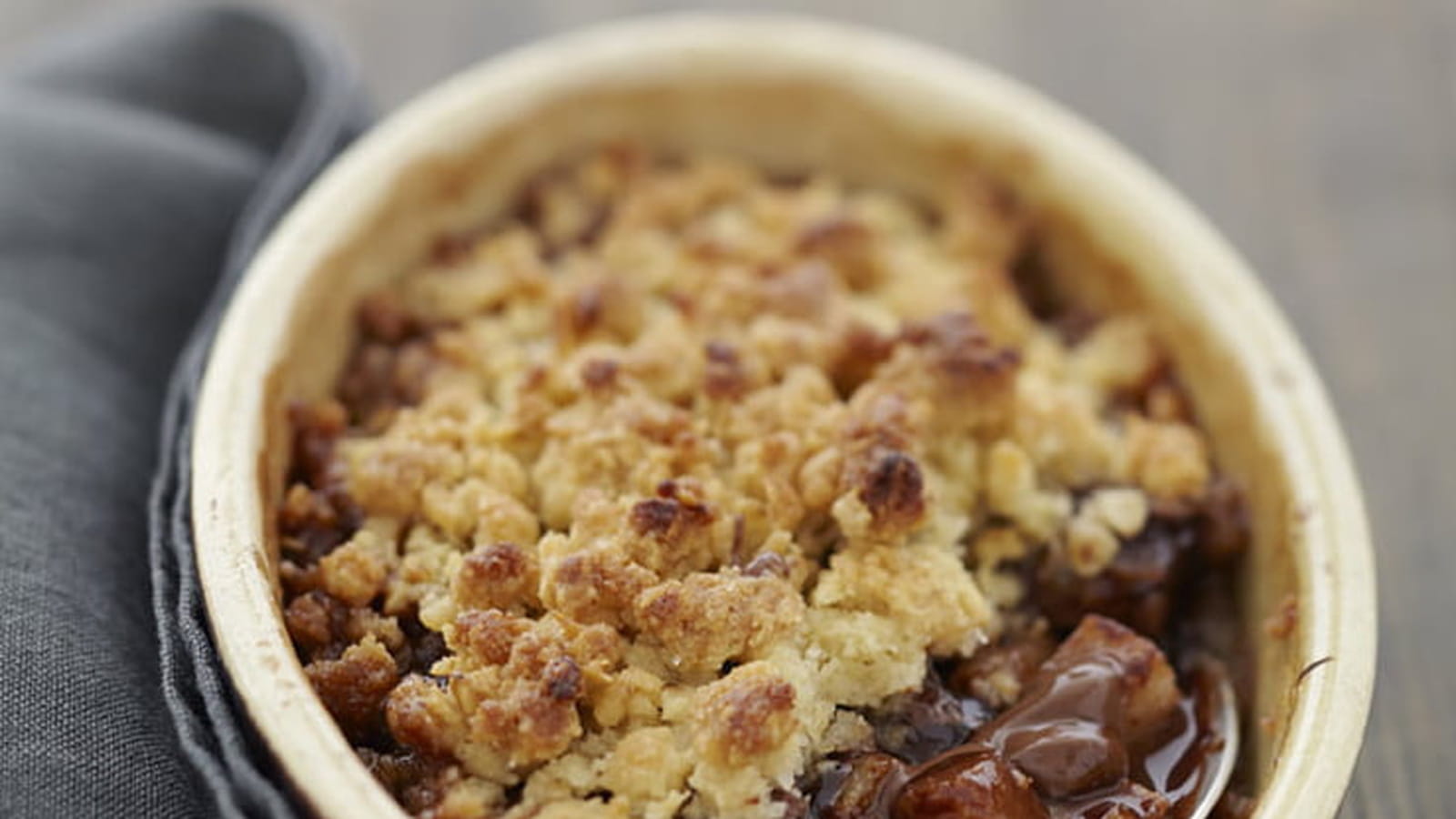 Crumble aux poires et Nutella®