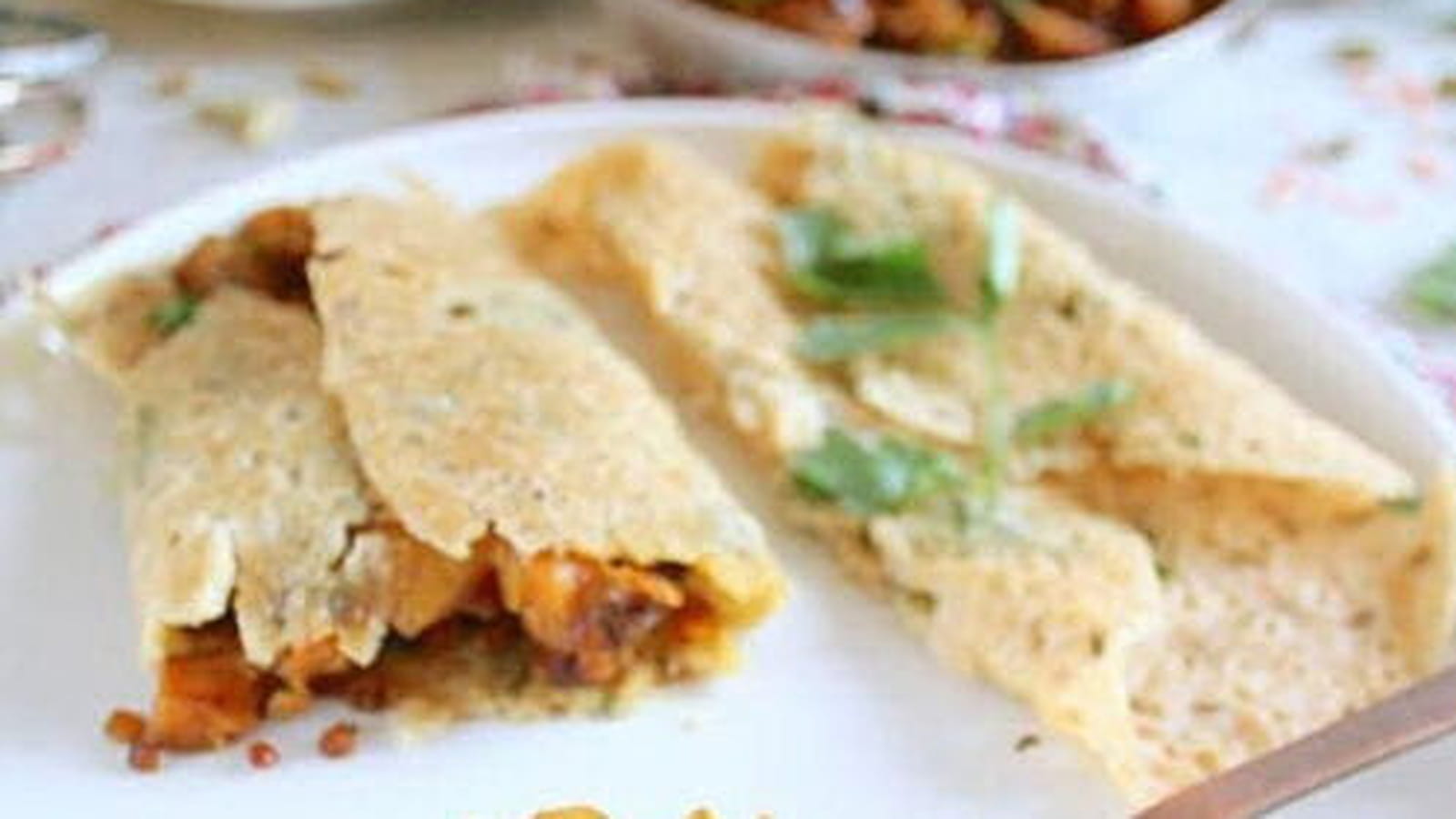 Crêpes indiennes salées et chutney de mangue aux épices
