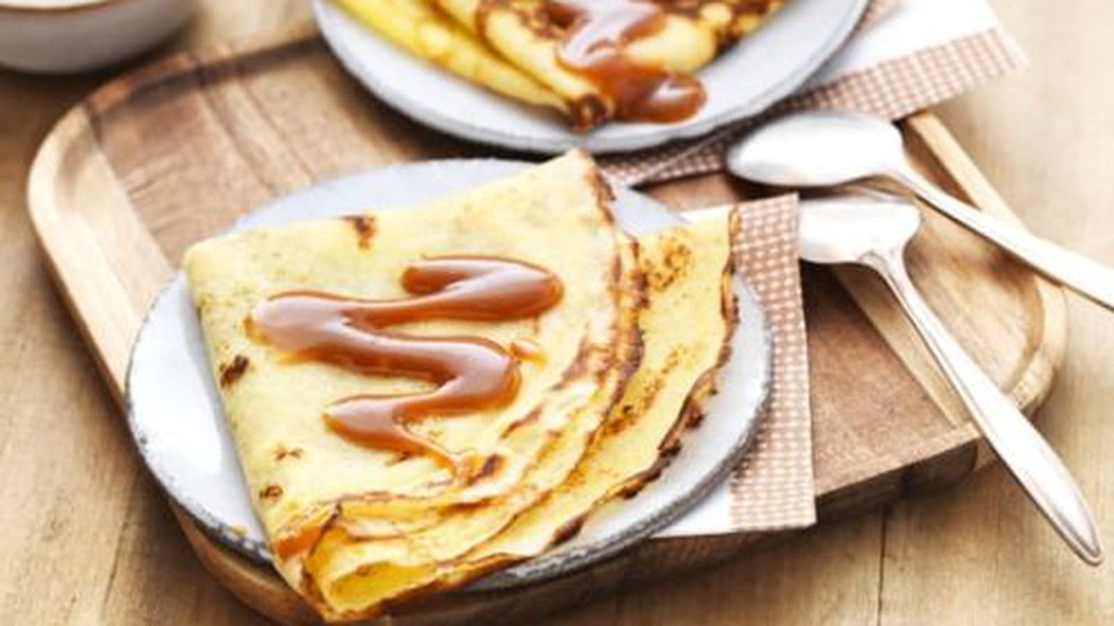 Crêpes sans gluten au caramel au beurre salé