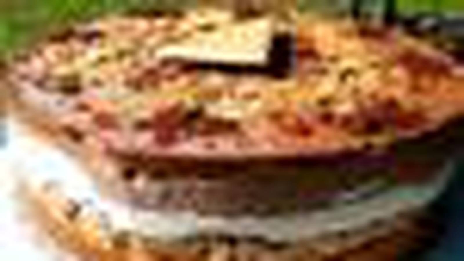 Entremet aux 3 chocolats et caramel