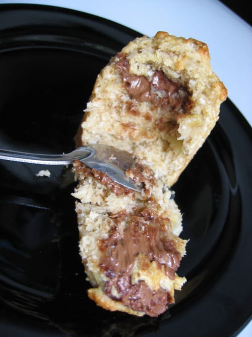 Muffins banane-coco, beurre de cacahuète