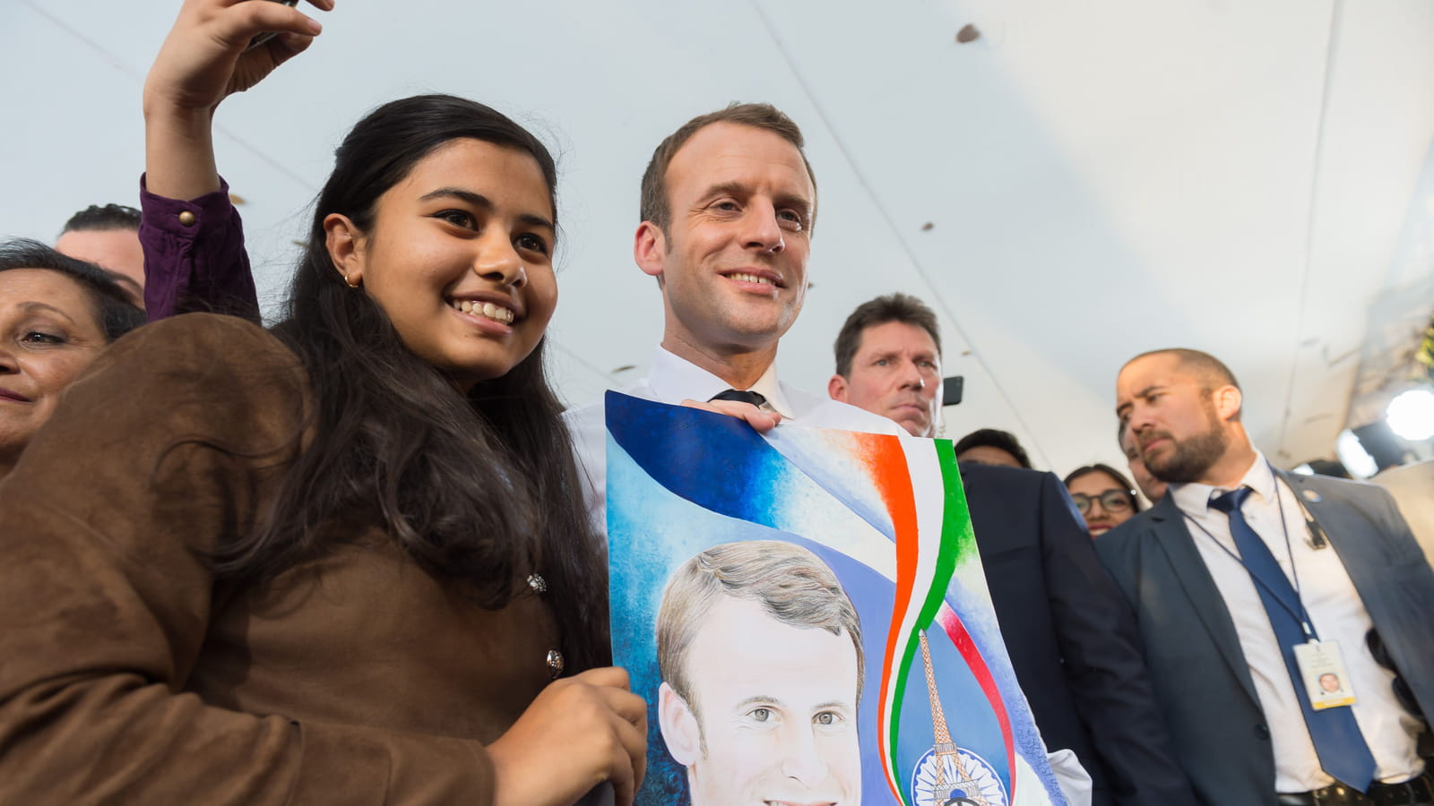 Emmanuel Macron à la Bikaner House, New Dehli 