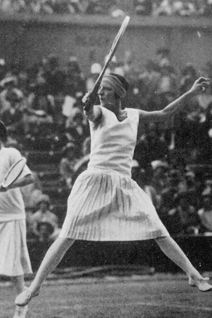 La joueuse de tennis Suzanne Lenglen &agrave; Wimbledon en 1925