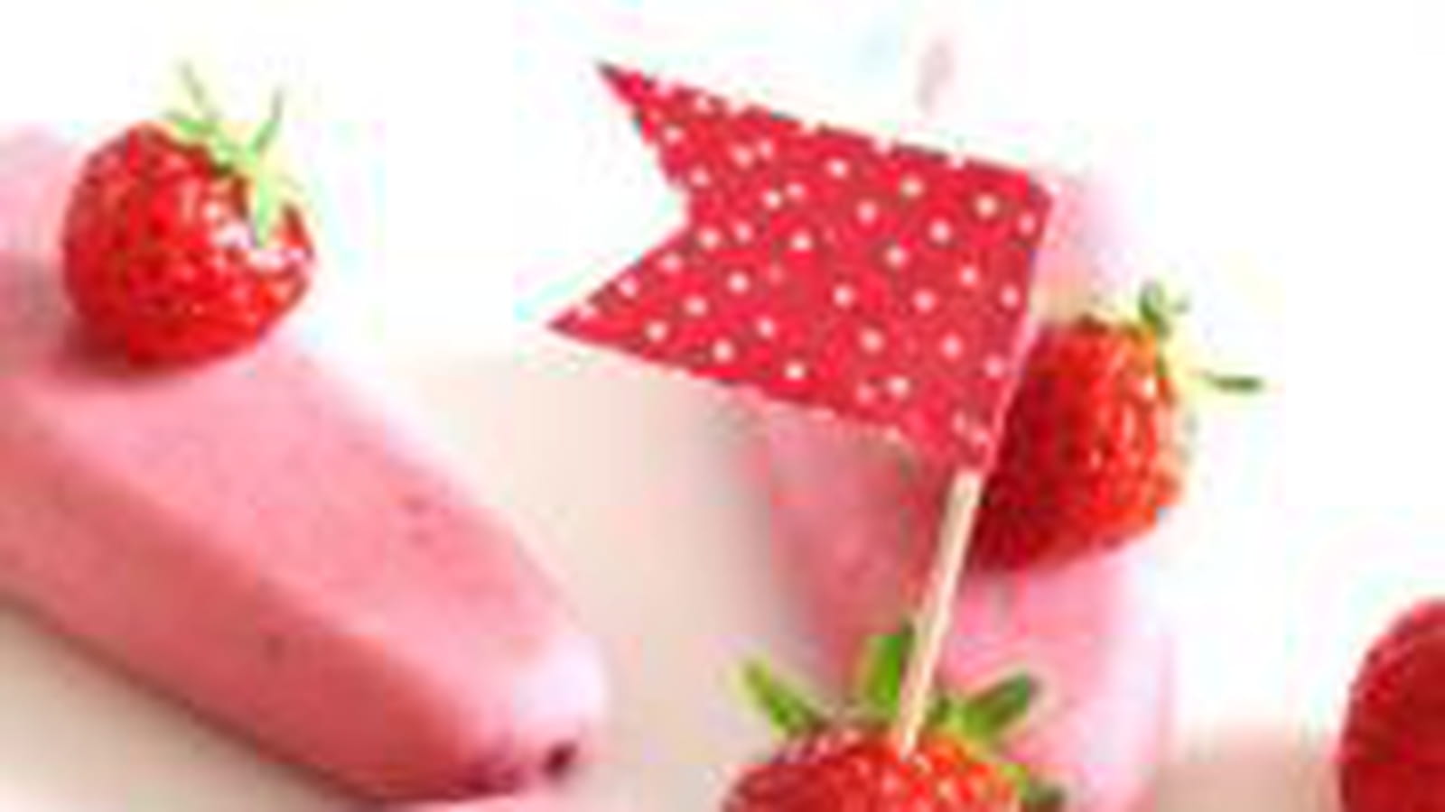 Glaces Popsicle Lait de Coco et Fraises