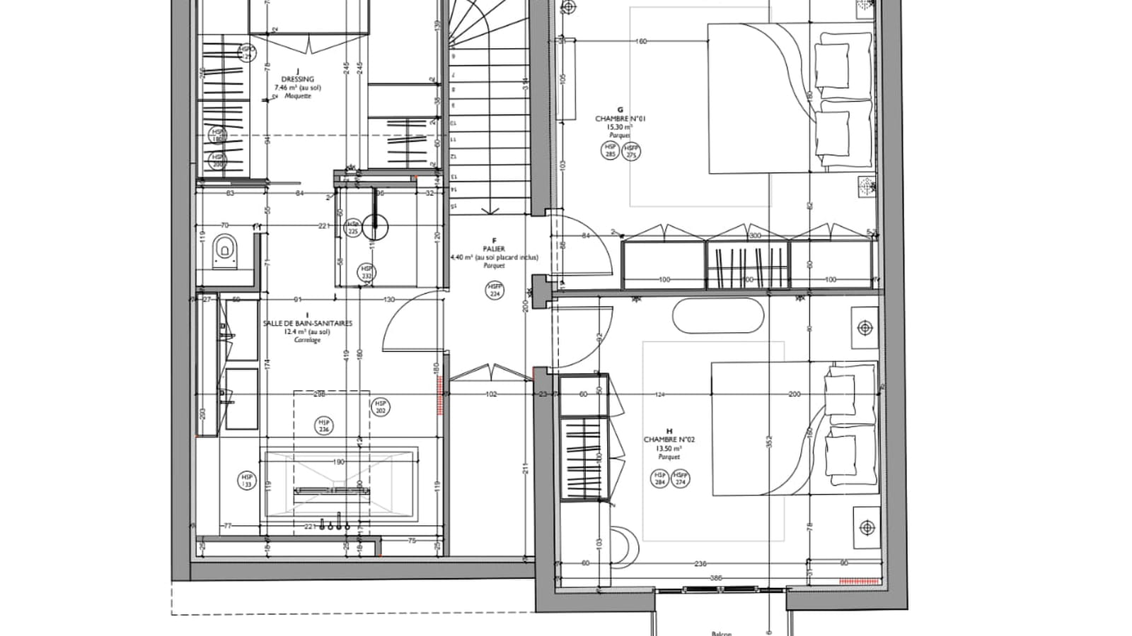 Plan 1er étage projet