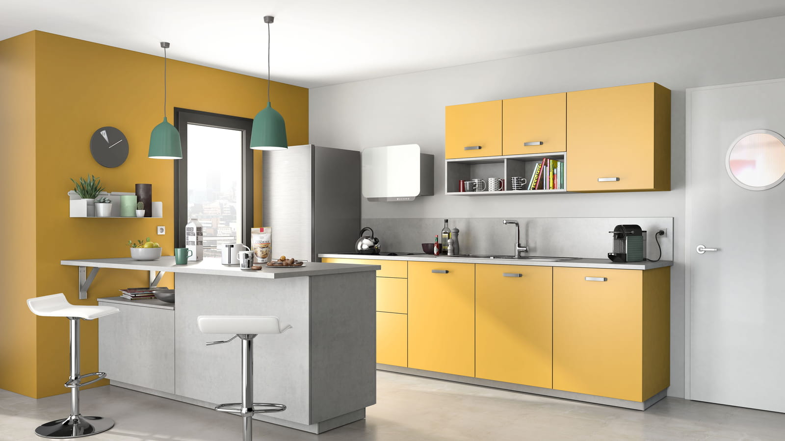 Cuisine Urban jaune soleil SoCoo'c