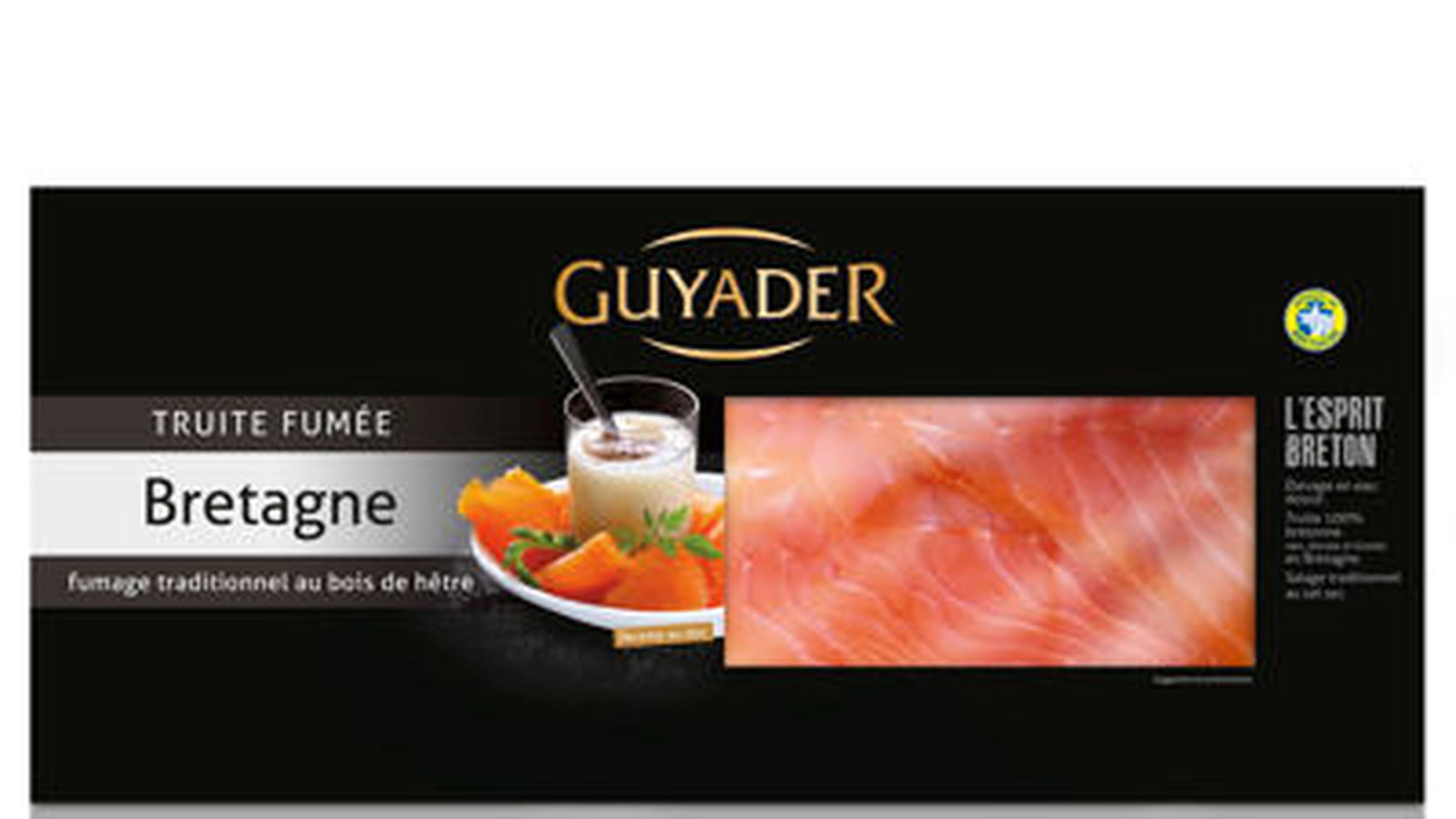 Truite fumée origine Bretagne Guyader 
