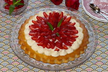 Tarte renversée aux fraises et crème diplomate : Etape 4