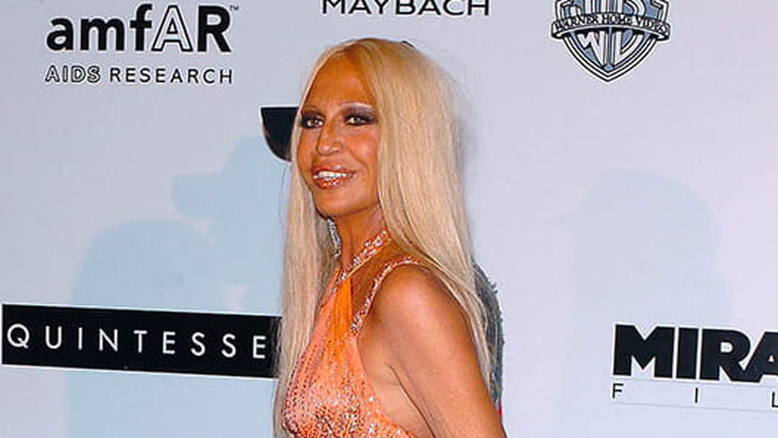 Donatella Versace le 20 mai 2004