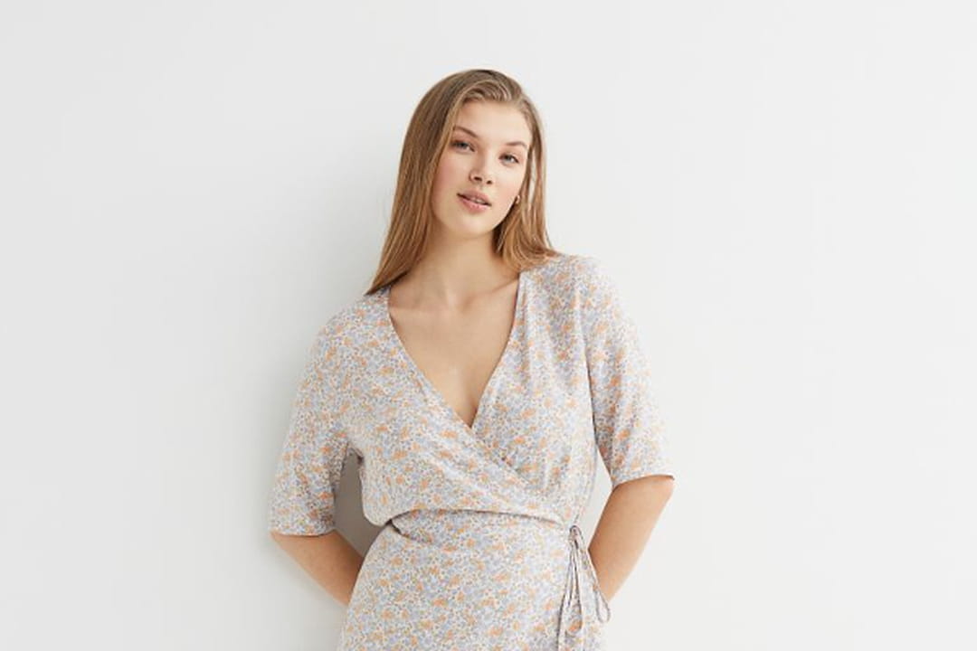 Robe Portefeuille Love - Taille M - Crème/jaune - Longueur Genoux - Occasion Bon état