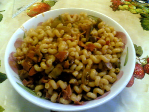Serpentini aux lardons et champignons