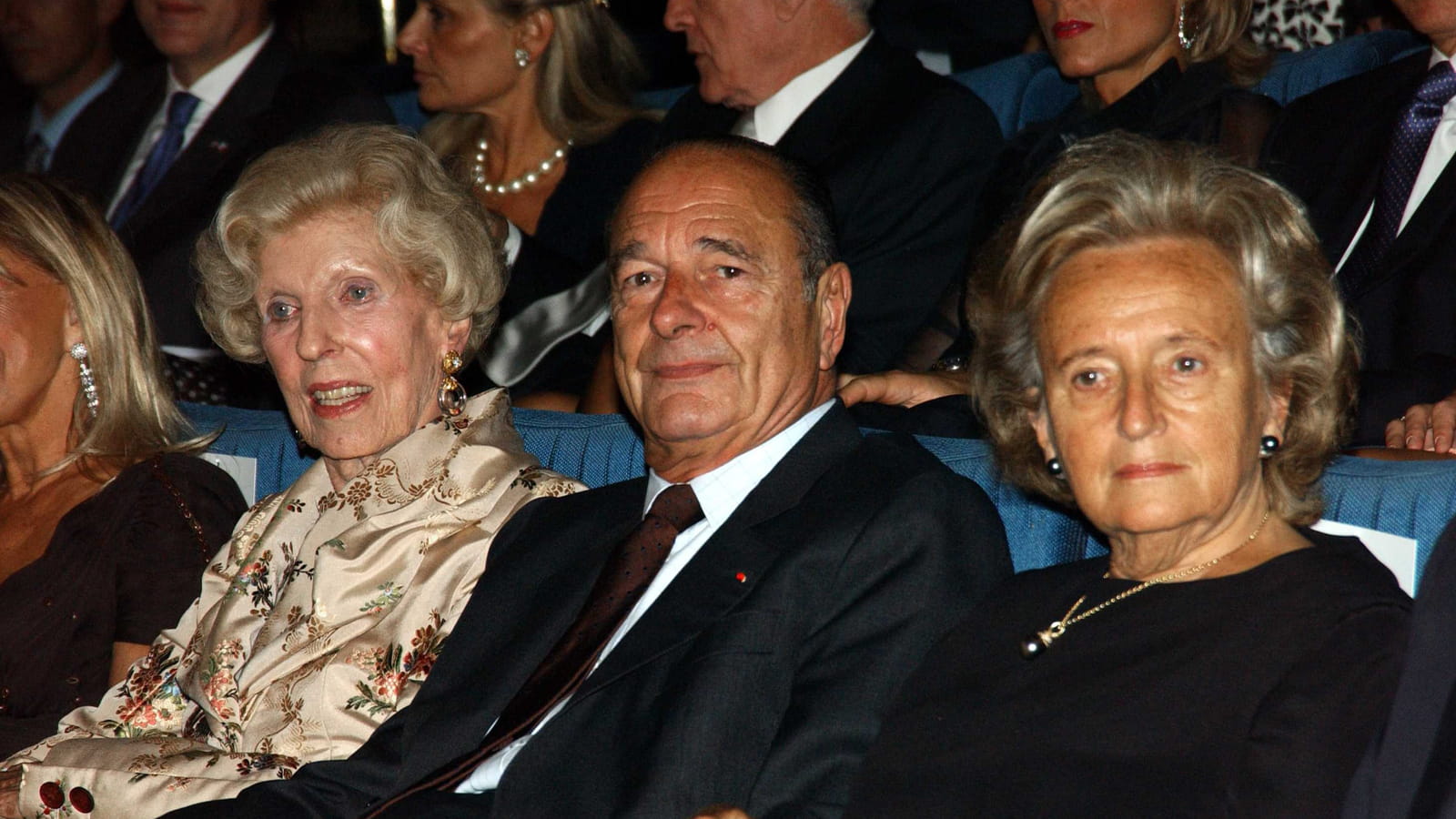 Claude Pompidou, Jacques Chirac et Bernadette Chirac