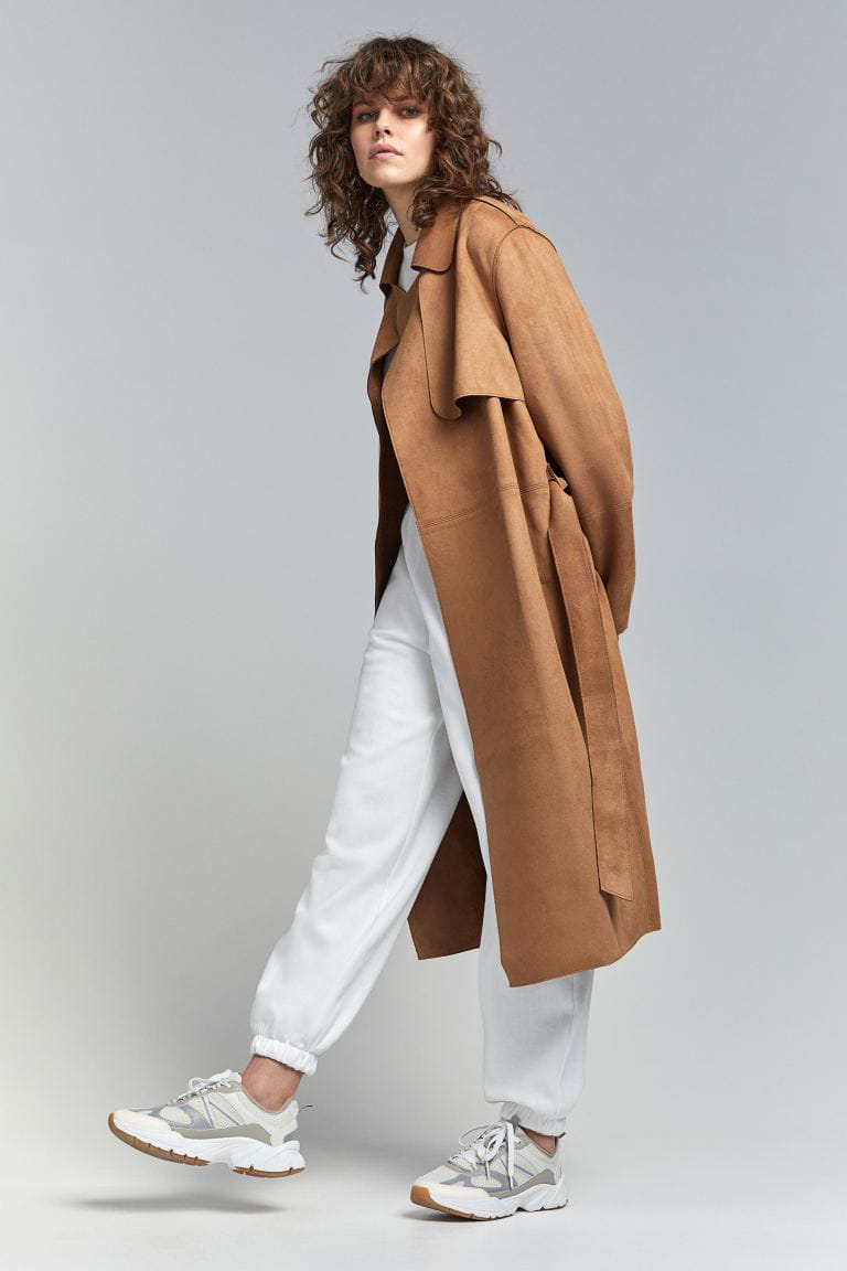 Trench coat en su?�dine de H&M