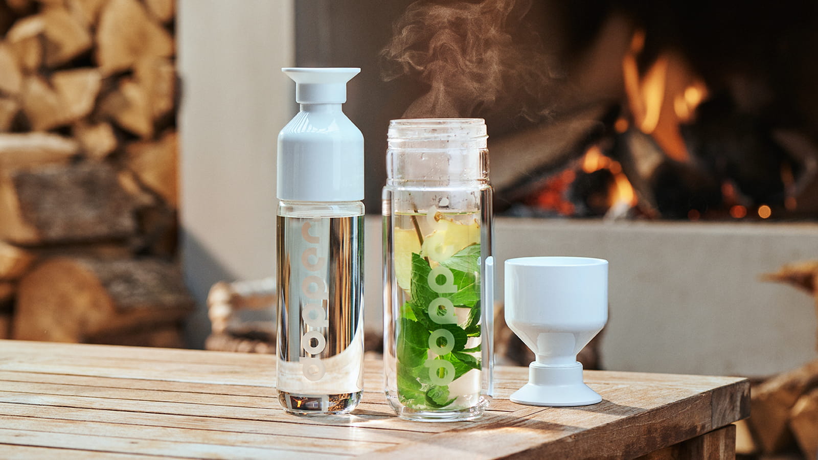 Gourde avec verre