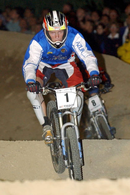 La cycliste Anne-Caroline Chausson en Suisse en 2003