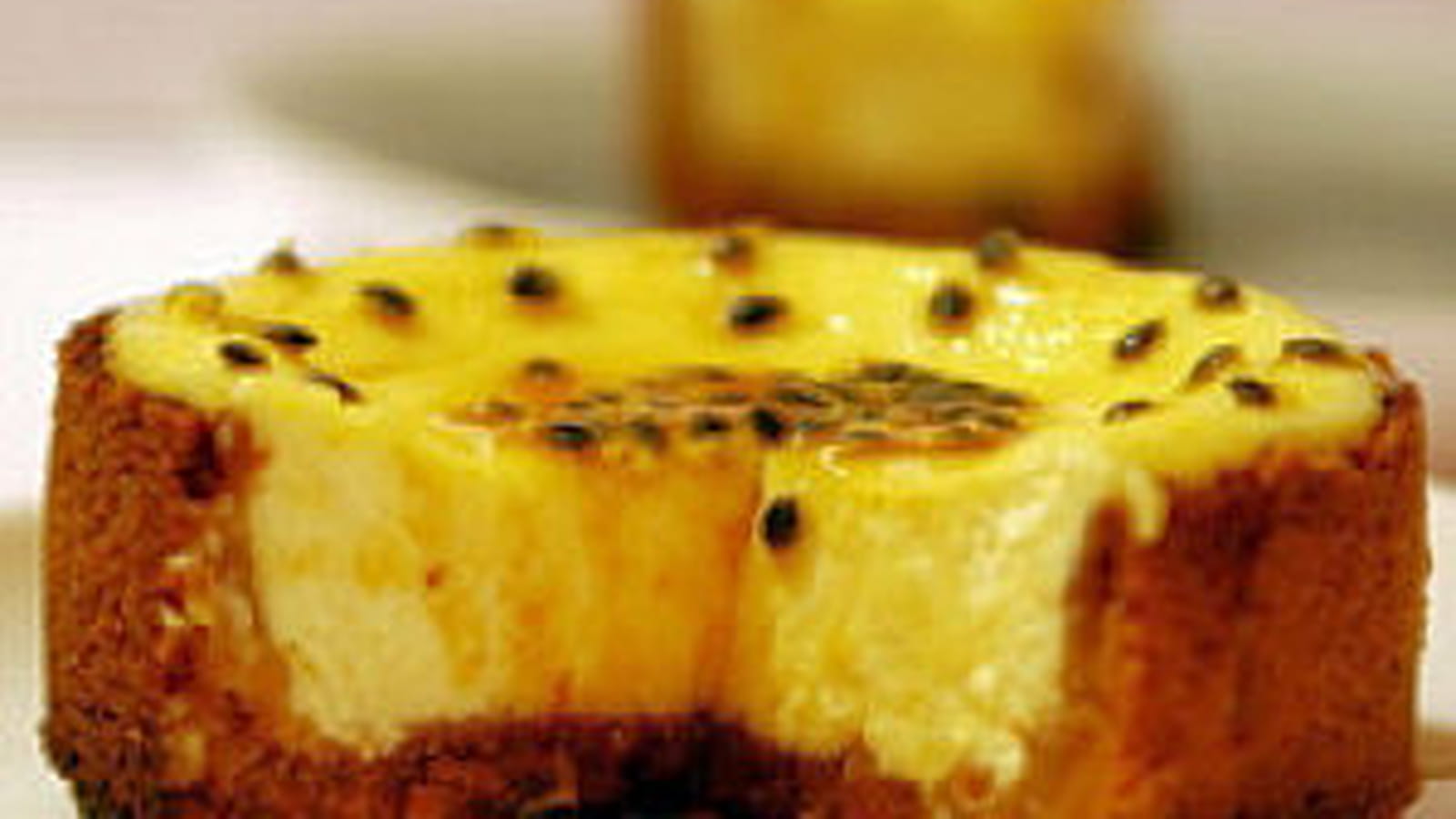 Cheesecake exotique et son caramel au fruit de la passion