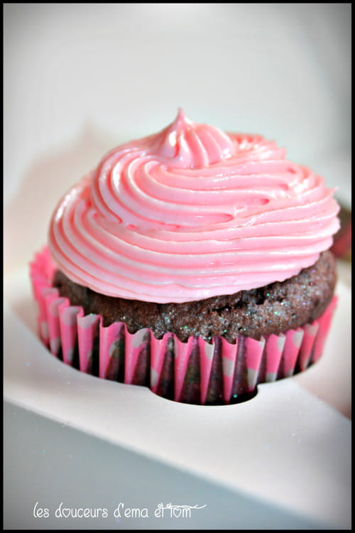 Cupcakes au chocolat en poudre