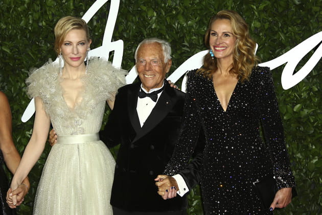 Cate Blanchett, Giorgio Armani et Julia Roberts aux British Fashion Awards