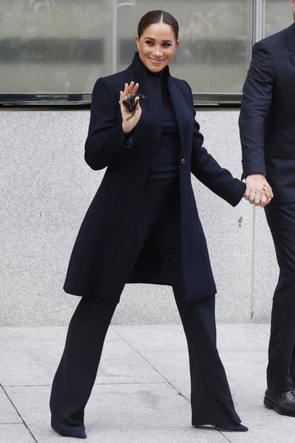 Meghan Markle en total look noir