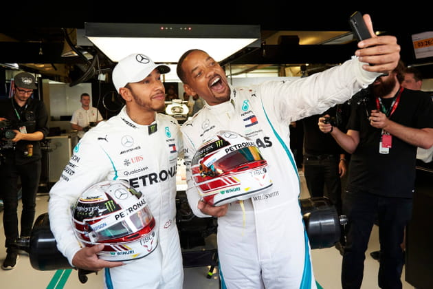 Lewis Hamilton et Will Smith, hors circuit