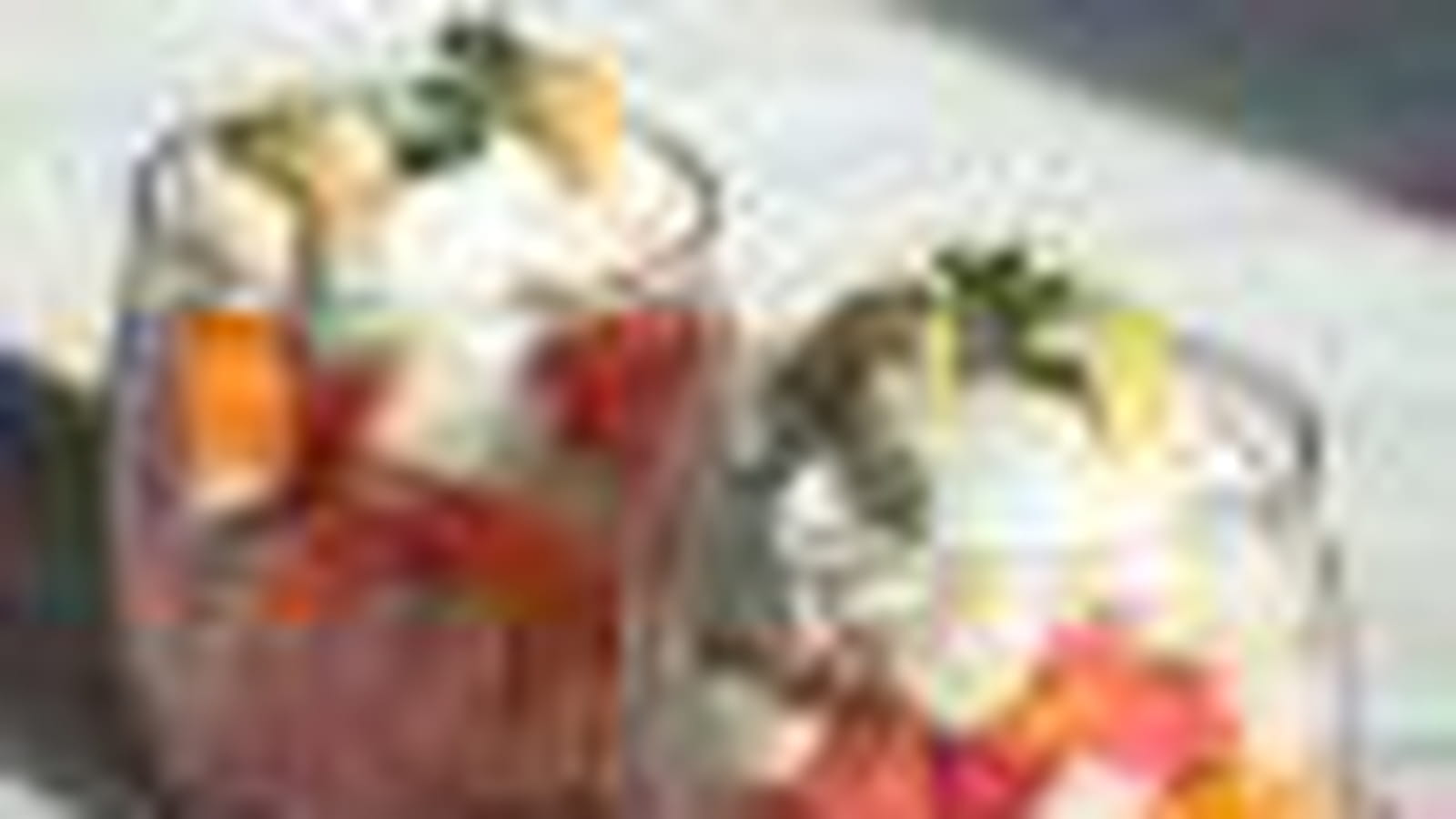 Verrine de pamplemousse au crabe et au surimi