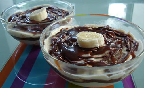 Tiramisu aux bananes, chocolat et carambars