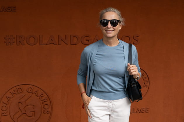 Anne-Sophie Lapix immortalis&eacute;e &agrave; Roland-Garros