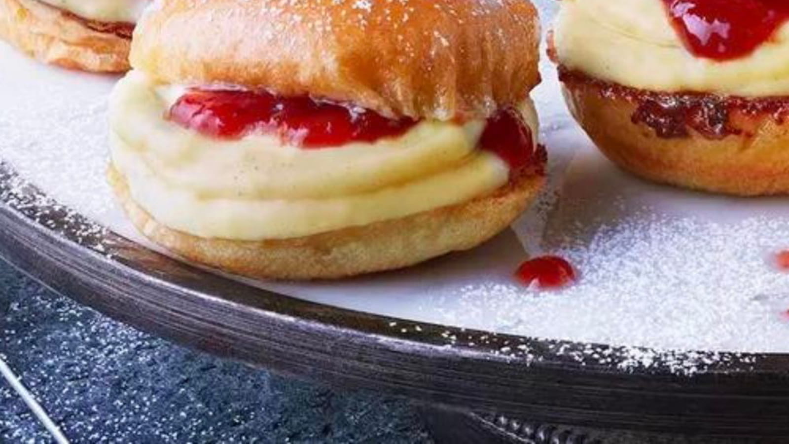Mini burger à la crème vanille