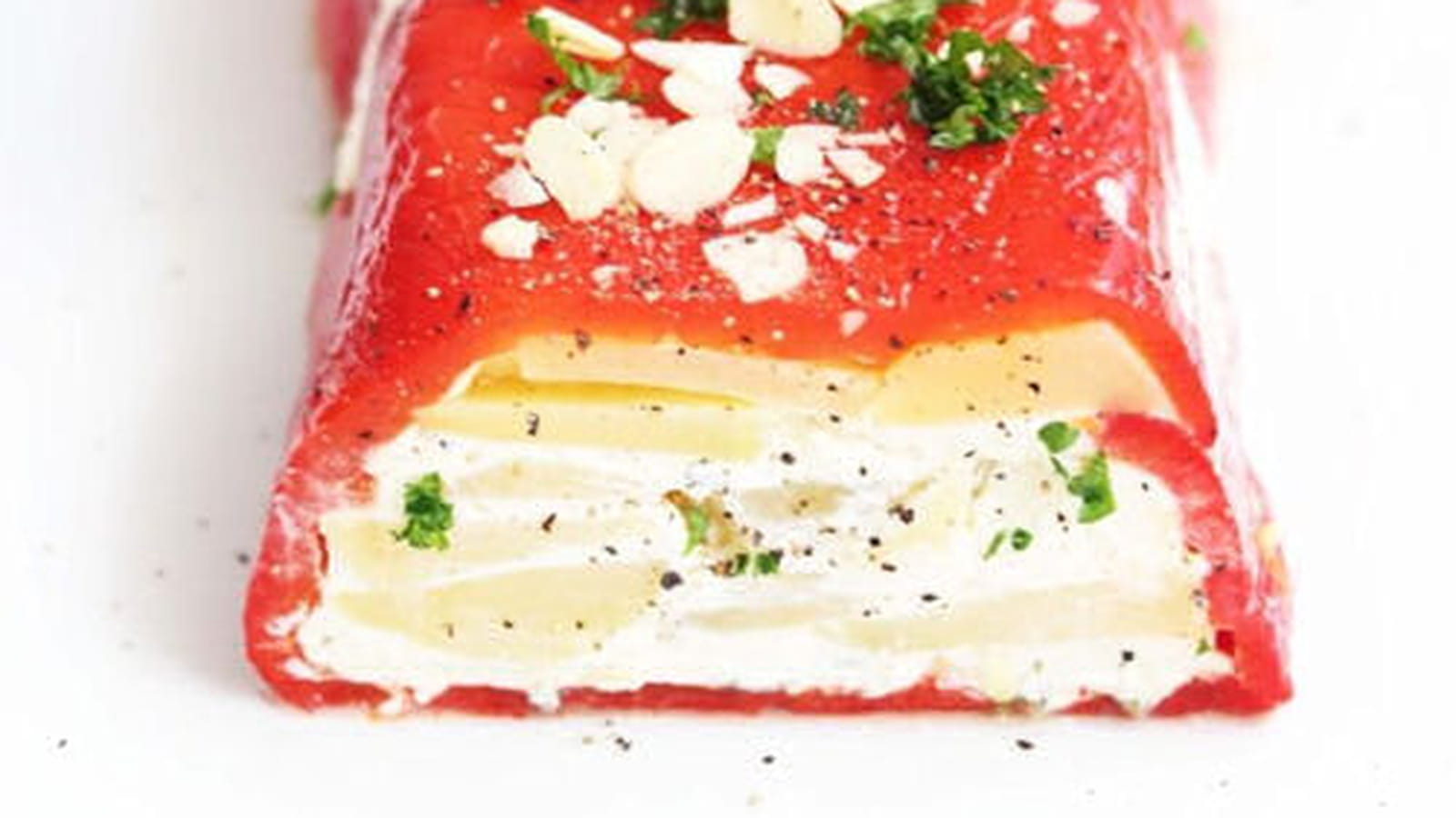 Terrine de poivrons grillés et fromage frais