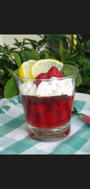 Verrine framboises-citron