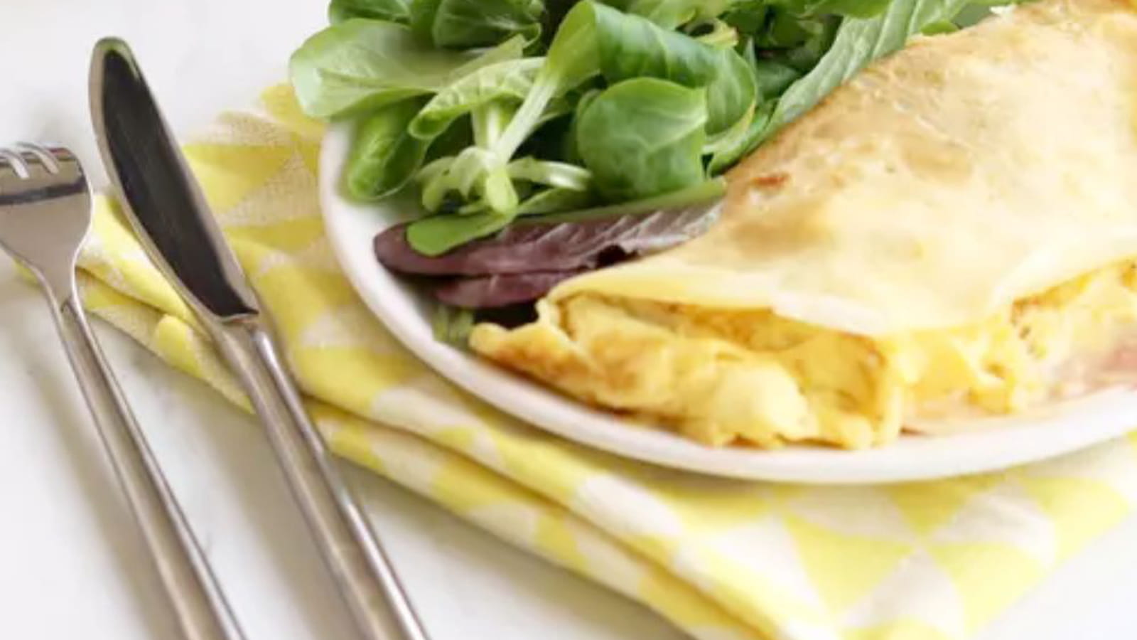 Crêpe omelette au jambon