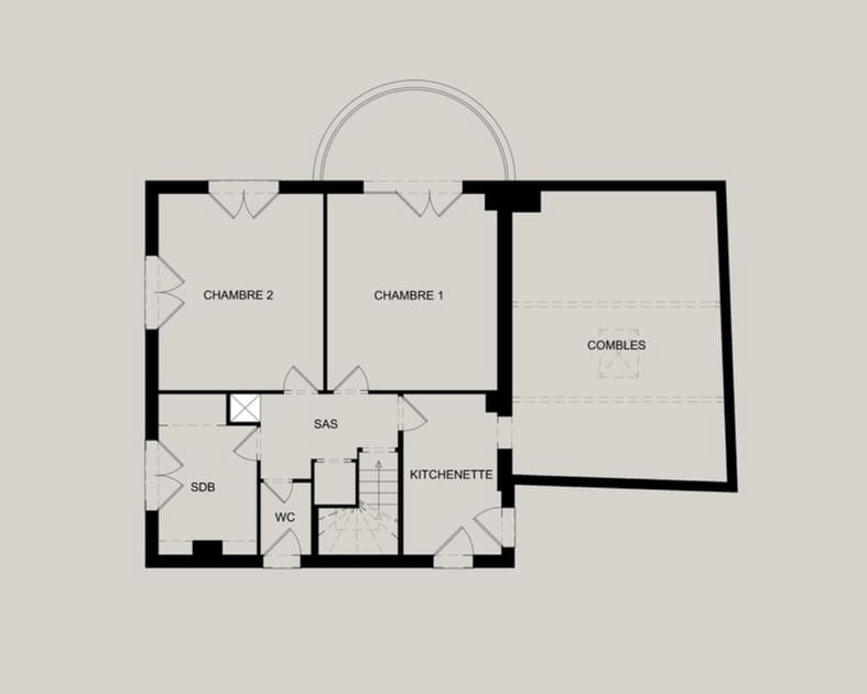 Le plan du R+1&nbsp;avant travaux