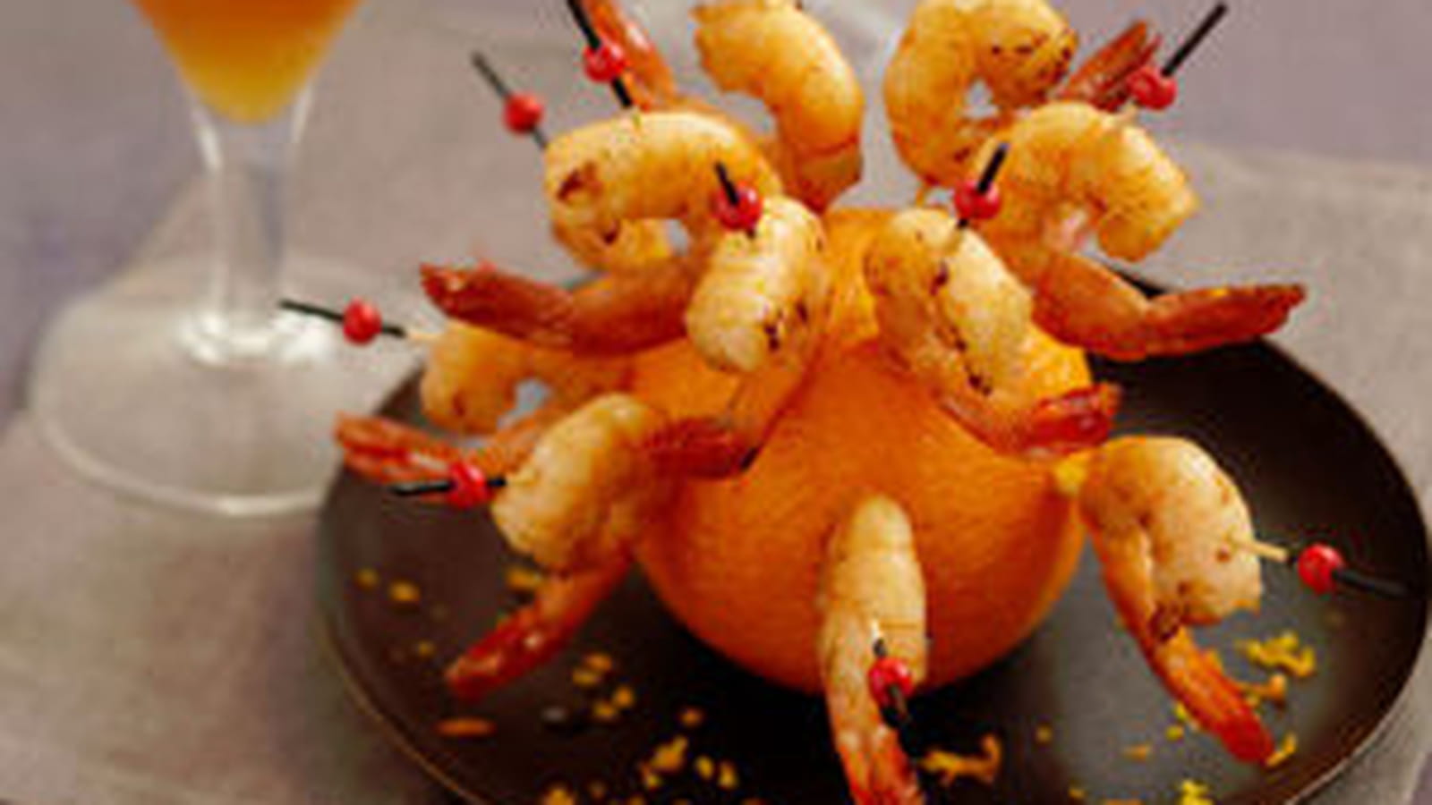Gambas sauce soja orange